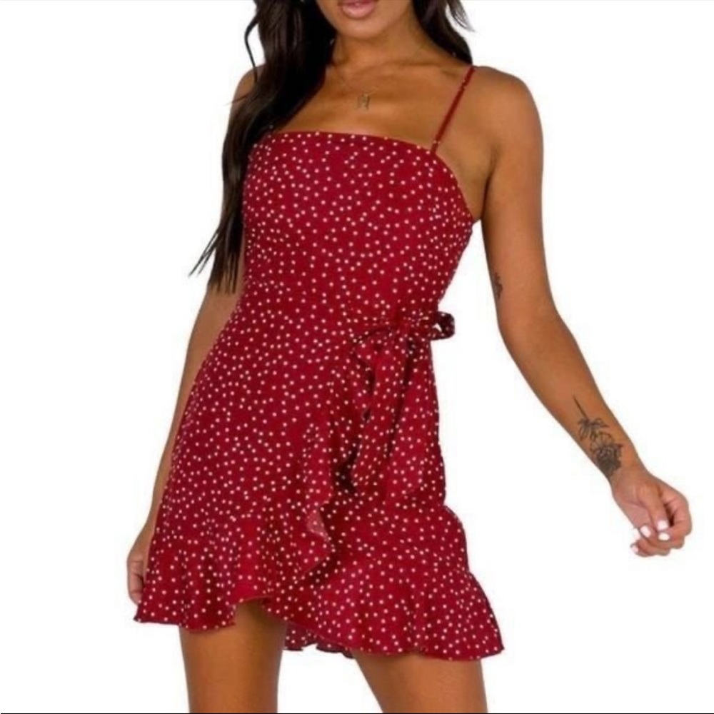 Princess Polly Caesura Mini Polka Dot Dress Size 10 AU/6 US